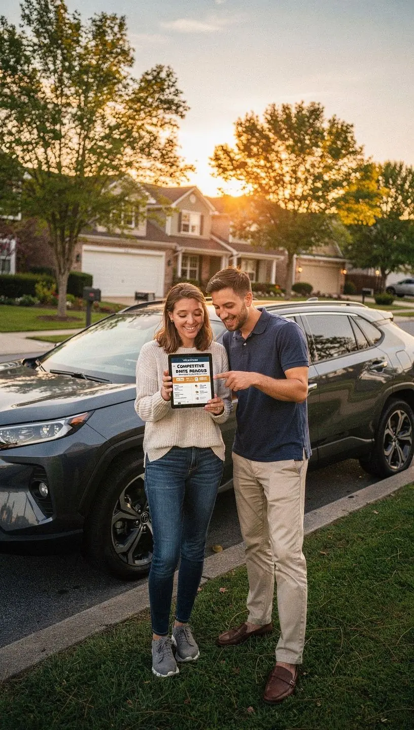 Grafika ilustrująca porównanie cen różnych planów ubezpieczeniowych, z naciskiem na zniżki za łączenie usług.