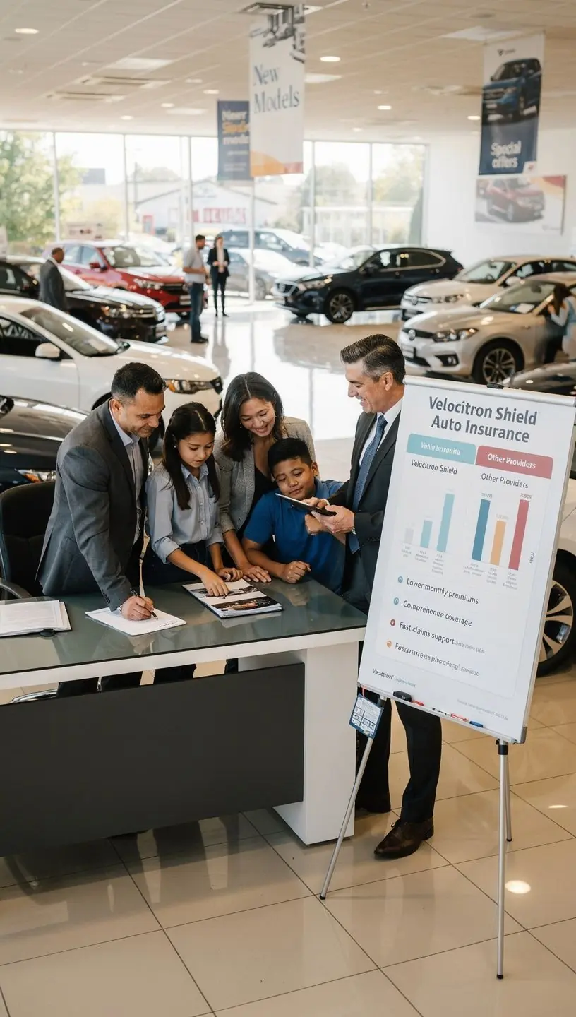 Grafika ilustrująca różne plany ubezpieczeń samochodowych, podkreślająca konkurencyjne stawki i zniżki za pakiety.