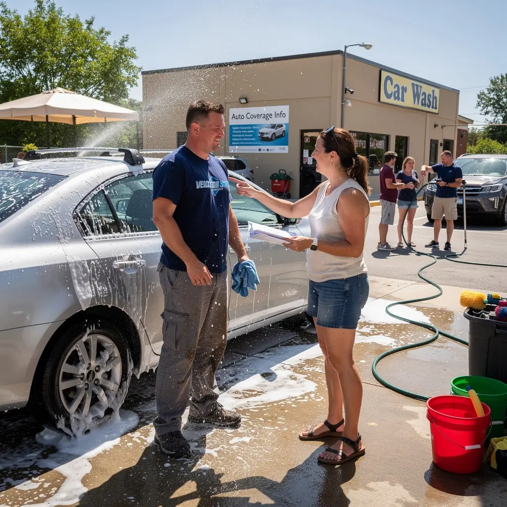 Grafika porównawcza różnych ofert ubezpieczeń samochodowych, ukazująca korzystne stawki i promocje.